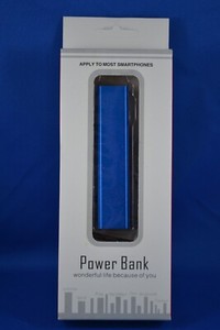Neuf USB 2600mAh Banque d'alimentation externe de secours en batterie Bleu métallisé