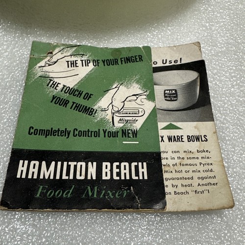 Vintage PYREX White Milk Glass HAMILTON BEACH #5 #22 Ribbed MIXING BOWL Set - Picture 14 of 15