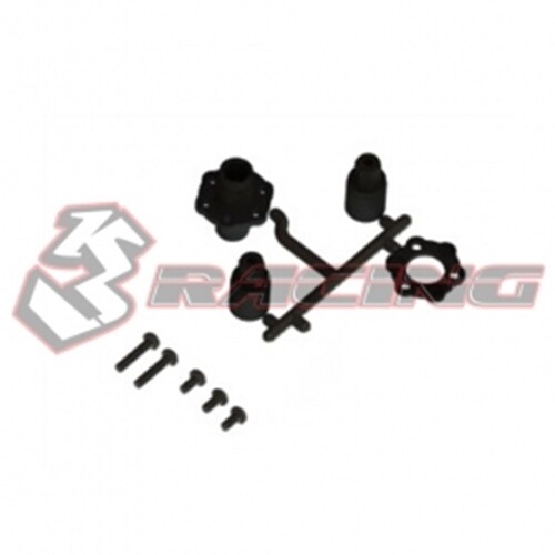 3RACING SAK-D134 Plástico Eje Sólido para 1/10 RC D3 D4 AWD TRACCIÓN TRASERA M4 S S64 COCHE - Imagen 2 de 2