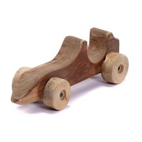 "Natur Auto Dekofigur \"Speedy\" | 30Cm | Holz Skulptur Auto, Deko Objekt"