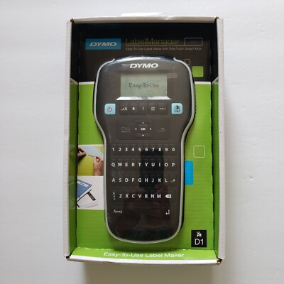 Dymo LabelManager 160 D1 Handheld Portable Label Maker Manual New Open Box Black