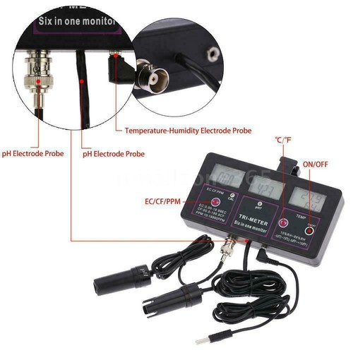 pH-217 6-in-1 Multi-function Digital Water Quality Testing Meter Analyzer Tester - Picture 5 of 12