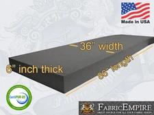 6x36x86 Firm Rubber Foam Sheet Premium Seats Cushion Upholstery USA MADE - NF33