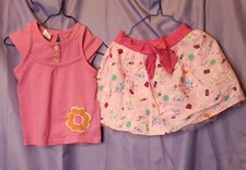 Savannah skirt fisher price top 2 PIECE LITTLE GIRLS OUTFIT SIZE 24 months pink