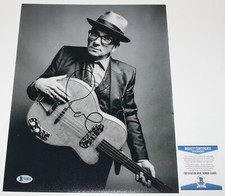 SINGER ELVIS COSTELLO SIGNED AUTHENTIC AUTOGRAPH 11X14 PHOTO BECKETT COA BAS