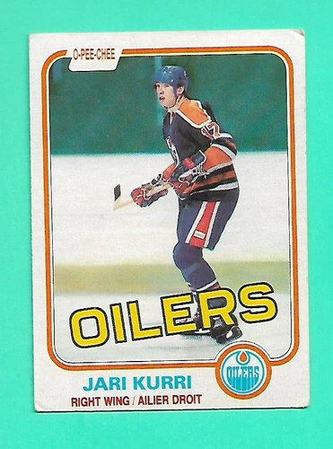 (1) JARI KURRI  1981-82 O-PEE-CHEE # 107 OILERS  ROOKIE VG CARD (V8864)