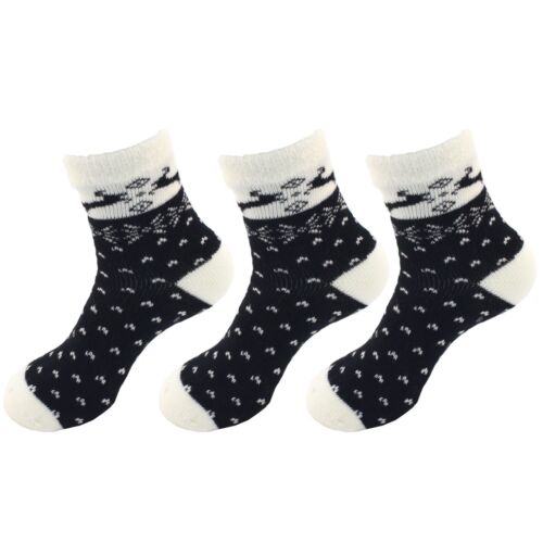 Double Layer Thick Soft Warm Fuzzy Home Cabin Crew Ankle Socks, 3 or 4 Pairs - Picture 3 of 23