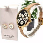 NWT KATE SPADE Gold-tone Metro Watch and Earrings Box Set KSW1375BOX; 100% Auth. — photo 2