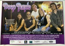 Deep Purple 'Live' in Singapore LAMC Productions 16.5 x 23 Original Poster-2002
