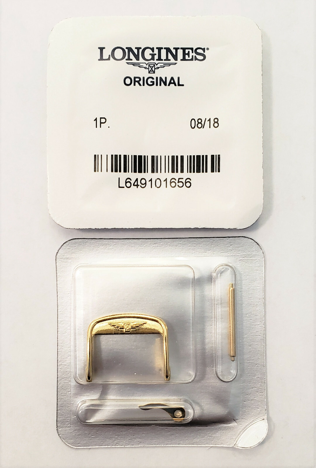 Original Longines 16mm Yellow Gold Clasp Buckle For Straps w/ 16mm at Buckle End