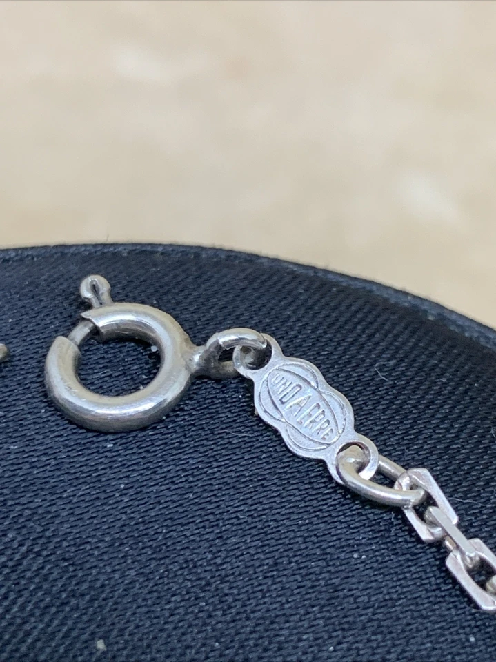 UNOAERRE BRACCIALE ARGENTO A MAGLIE RETTANGOLARI 925 ANNI 70 - Immagine 3 di 4