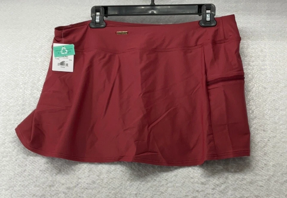 Falda deportiva de natación Sunsets para mujer parte inferior borgoña frente plano talla XL Foto 3 de 4