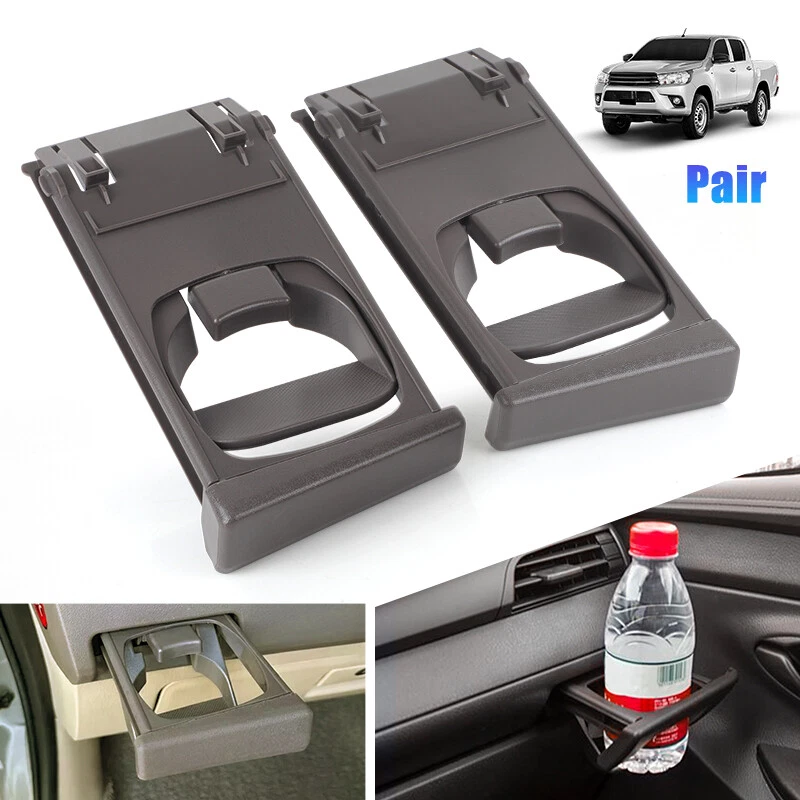 2x Portavasos Salpicadero Marrón Ajuste Toyota Hilux Vigo SR Pickup Fortuner 2004-2015 Foto 3 de 4