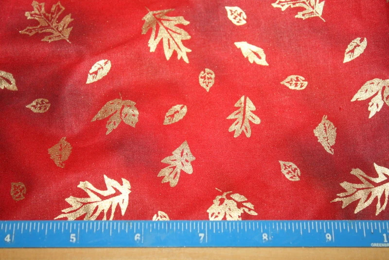 BATIK IMPRESO - HOJAS FRÍAS METÁLICAS SOBRE BATIK GRANATE - TELA 100% ALGODÓN Foto 4 de 4