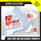 YAMAHA YZ 250 1988 1989 TANK RAD SHROUDS GRAPHICS DECALS STICKERS MOTOCROSS MX