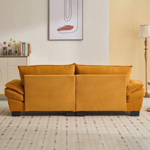 Corduroy Sofa Sleeper Couch Loveseat Sofa with PillowsComfy Upholstered DeepSeat - Picture 57 of 130