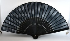 Japanese Bamboo Folding Fan with airplane motif Japan airlines onboard only