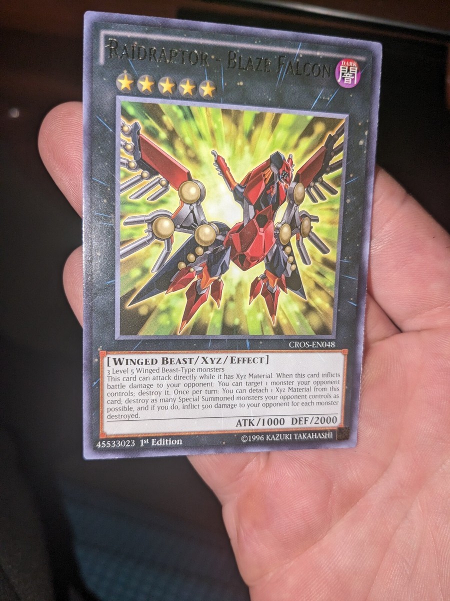 YUGIOH TCG RAIDRAPTOR BLAZE FALCON CROS-EN048 RARE 1ST EDITION | eBay