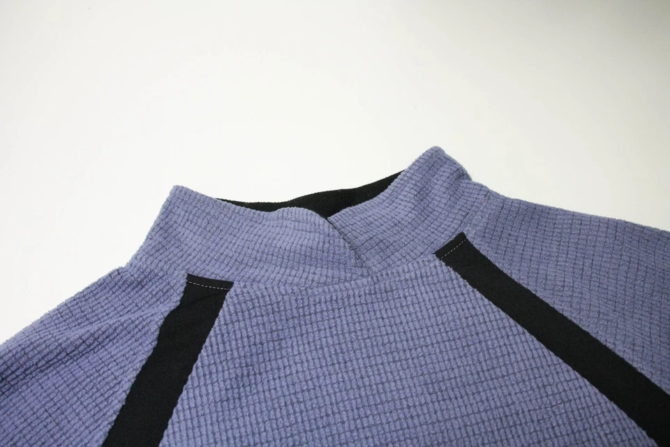 L.L. BEAN Pullover Damen MEDIUM Fleece Stretch Lila Schwarz Mit Stehkragen - Bild 4 von 4