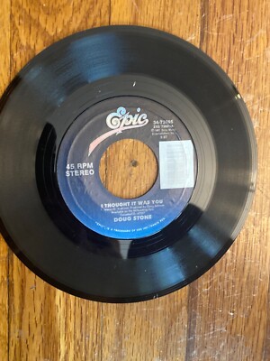 Doug Stone I Thought it was You / Cried a Mile  Vinyl 45 RPM
