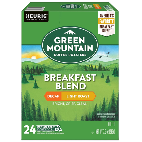 Breakfast Blend Decaf Coffee, Keurig Single Serve K-Cup Pods, Light Roast, 96 Co - Picture 10 of 12