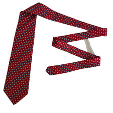 Brooks Brothers Makers Tie Men's Red Floral All Silk Necktie Handmade In USA