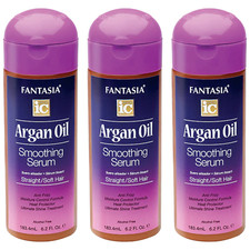 Fantasia Ic Hair Polisher Argan Oil Smoothing Serum, Straight  Soft Hair - 3 PK
