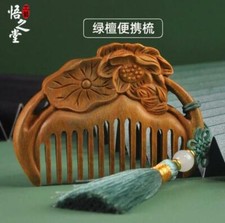 Green Sandalwood Hair Styling Tool Healthy Massage Comb Wood Comb Hair Brush