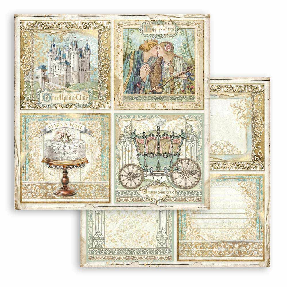Carta Scrap Sleeping Beauty 4 cards by Stamperia