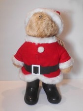 Santa Paddington Bear Vintage Eden Toys 13 Inch Tag 1981 Christmas