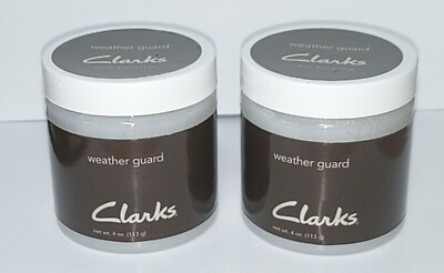 #ad #ad Clarks Weather Guard 4 Oz Natural Wax Leather Lubricant Protector Lot of 2 $12.95