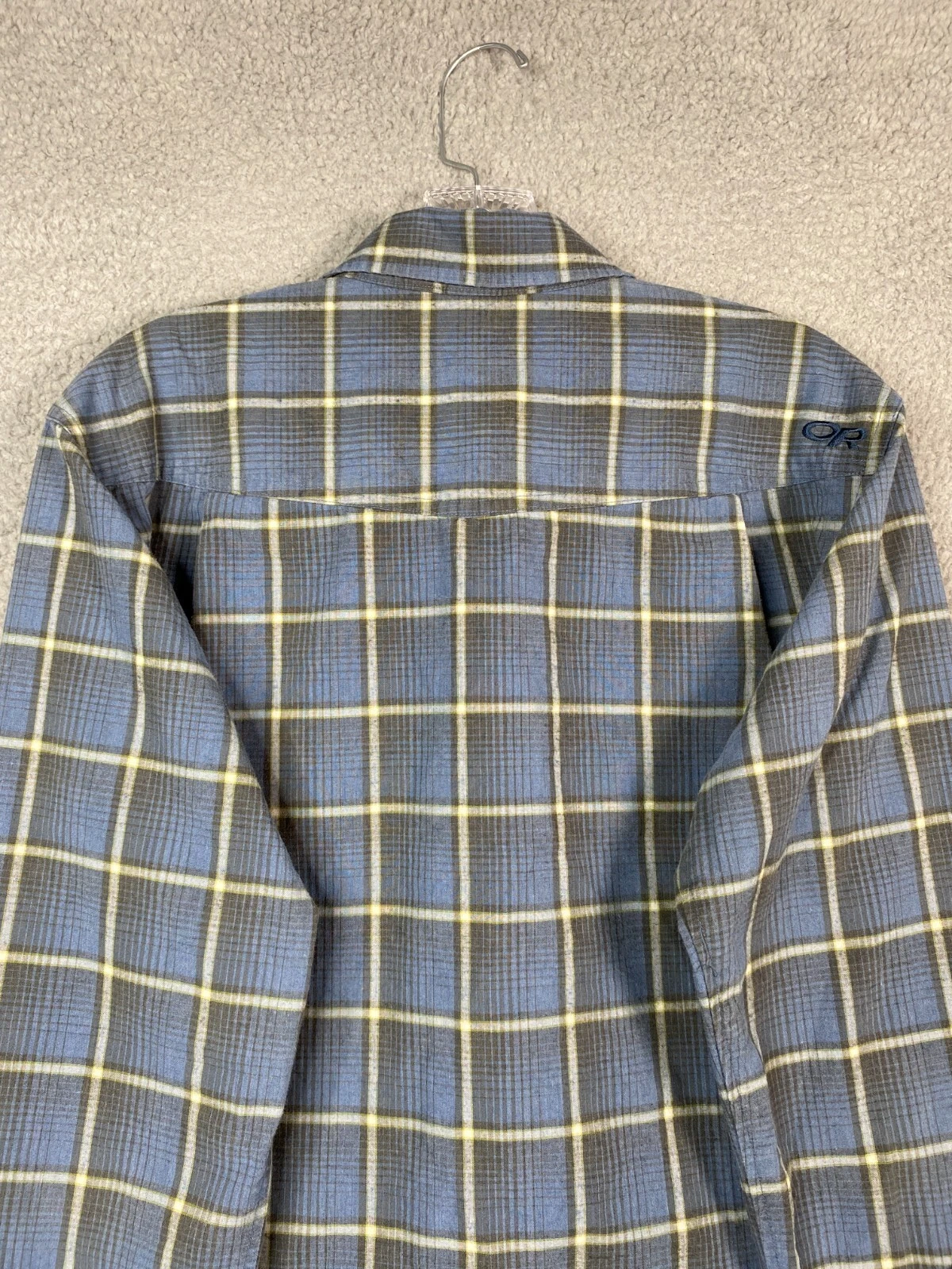 outdoor-research plaid button up wool blend long sleeve shirt