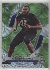 2020 Panini Spectra Rookies Neon Green Prizm 32/35 Andrew Thomas #180 7m3
