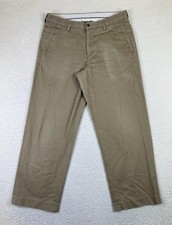 Eddie Bauer Pants Mens 33x30 Khaki Tan Wrinkle Free Relaxed Fit Chino Cotton