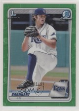 2020 Bowman Draft Chrome Green Refractor 25/99 Hunter Barnhart #BD-66 1sr