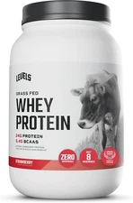 Levels Grass Fed Whey Protein Powder, No Artificials, 24G of Protein, Strawberry