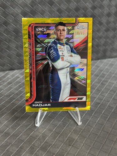 2025 Topps Chrome F1 Isack Hadjar /75 Logofractor RC Rookie Red Bull VCARB
