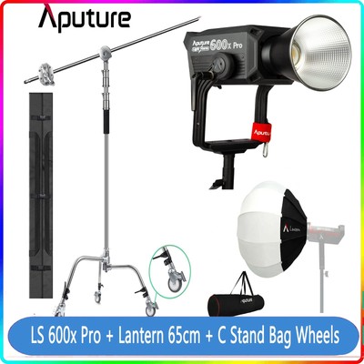 Aputure LS 300x 350W LED Video Light 2700-6500K + Lantern 65cm + C Stand Wheels