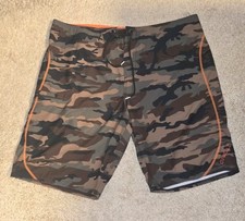 Men's O'neill Hyperfreak Board Shorts Si,e 38 Camo And Orange