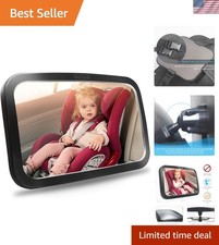 Baby Car Mirror, Safety Car Seat Mirror for Rear Facing Infant with Wide Crys...