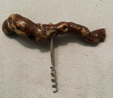 🍹 Vintage Alter Korkenzieher aus echtem Wurzelholz vom Weinstock - 1960er