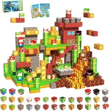 Magnetic Building Blocks 100pcs STEM Toy Set for Kids Ages 3-8, Magnet Cubes Gif