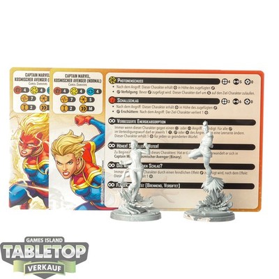 Miniaturen - 2x Captain Marvel Cosmic Avenger - grundiert
