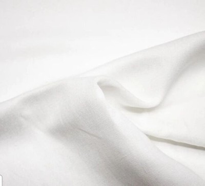 Irish pure  linen white fabric for suits, dresses 150 cm wide