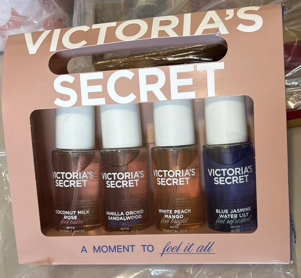 NOVO! Conjunto de 4 névoas spray cabelo e corpo Victoria's Secret tamanho viagem TSA Travel - Imagem 2 de 4