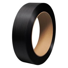 1/2" X 7200' X.031 16"X 6" BLACK POLY STRAPPING 600 LBS