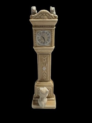 Vintage Keramik Katze Mäuse Standuhr Figur Hickory Dickory Dock