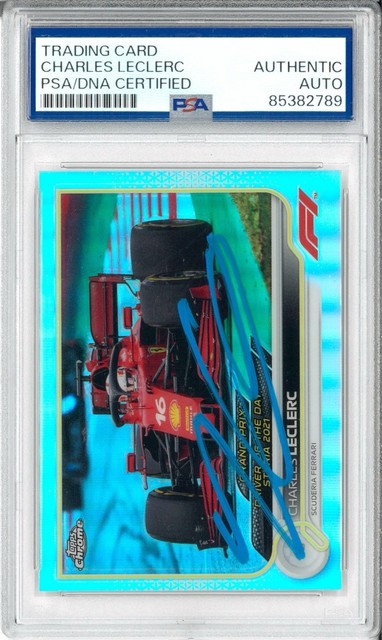 Charles Leclerc Signed Autograph Slabbed 2022 Topps Chrome F1 Card PSA DNA