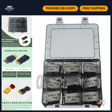 36PCS RC Battery Adapter Kit - T Plug, XT30, XT60, EC3, EC5 Connectors for Drone
