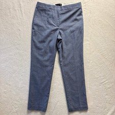 Talbots Pants Women Sz 6 Petite Blue Chambray Fully Lined Flat Front Career
